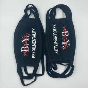 UNISEX Handcrafted BeYou.Mentality Face Mask- Black & Grey Mask Available.